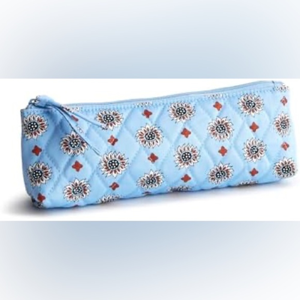 Vera Bradley Blue and Red Floral Pencil Pouch